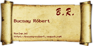 Bucsay Róbert névjegykártya