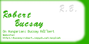 robert bucsay business card